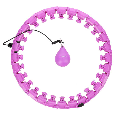 HHW12 plus size hula hop violet z wypustkami i obciążnikiem HMS