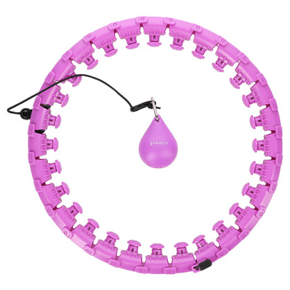 HHW12 plus size hula hop violet z wypustkami i obciążnikiem HMS