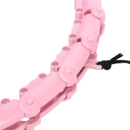 Zestaw hula hop HHW02 light pink z wypustkami i obciążnikiem HMS + pas BR163 black