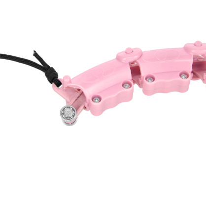 Zestaw hula hop HHW02 light pink z wypustkami i obciążnikiem HMS + pas BR163 black