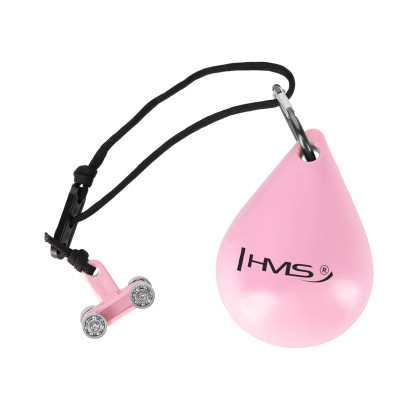 Zestaw hula hop HHW02 light pink z wypustkami i obciążnikiem HMS + pas BR163 black