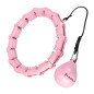 Zestaw hula hop HHW02 light pink z wypustkami i obciążnikiem HMS + pas BR163 black