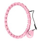 Zestaw hula hop HHW02 light pink z wypustkami i obciążnikiem HMS + pas BR163 black