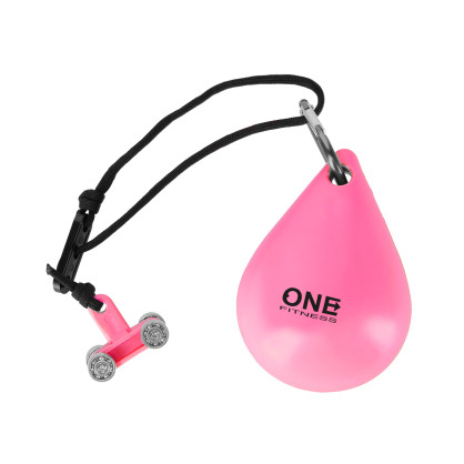 Zestaw hula hop OHA02 pink z wypustkami i obciążnikiem one fitness + pas BR160