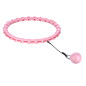 Zestaw hula hop HHW11 light pink z wypustkami i obciążnikiem + pas BR163 black plus size HMS