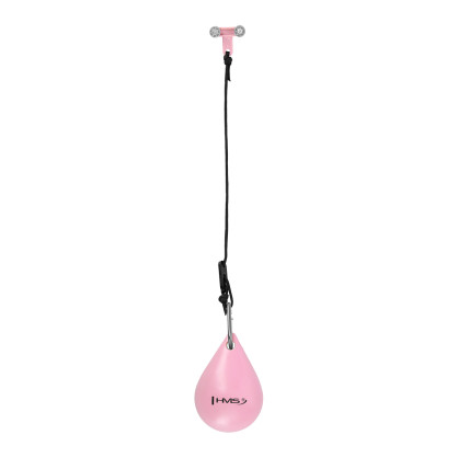 Zestaw hula hop HHW11 light pink z wypustkami i obciążnikiem + pas BR163 black plus size HMS