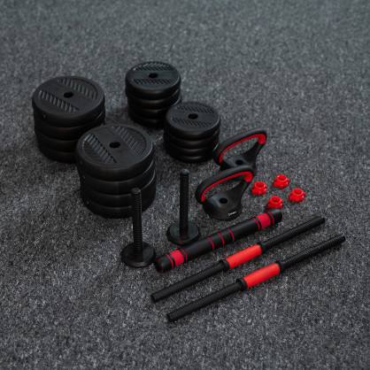 SGN140 (2 części) PRO set 6W1 zestaw ciężarów 40KG HMS
