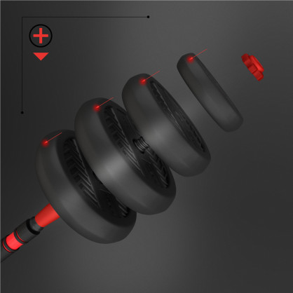 SGN140 (2 części) PRO set 6W1 zestaw ciężarów 40KG HMS