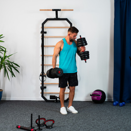 SGN140 (2 części) PRO set 6W1 zestaw ciężarów 40KG HMS