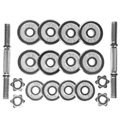 STC15 hantle sztangielki w walizce 2 x 7.5 KG chrome HMS