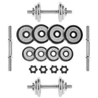 STC20 hantle sztangielki w walizce 2 x 10 KG chrome HMS