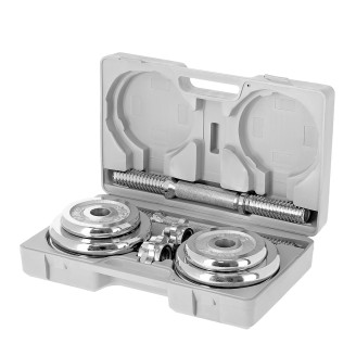STC20 hantle sztangielki w walizce 2 x 10 KG chrome HMS