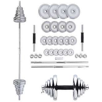 STC50 hantle sztangielki sztanga w walizce 2x25KG HMS