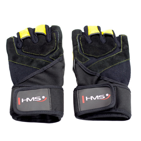 RST01 black/yellow rozm. s rękawice na siłownię HMS