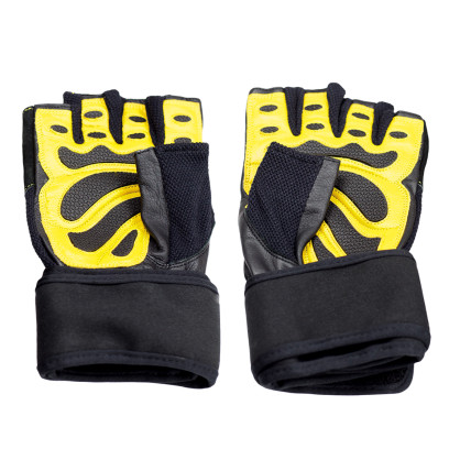 RST01 black/yellow rozm. s rękawice na siłownię HMS