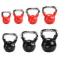 KTC06 red uchwyt chrom radełkowany kettlebell żeliwny HMS