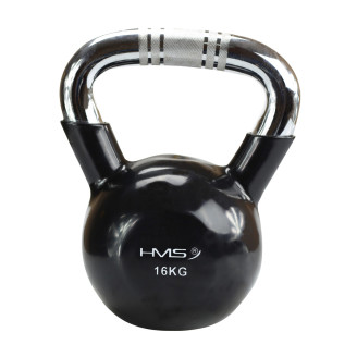 KTC16 black uchwyt chrom radełkowany kettlebell żeliwny HMS