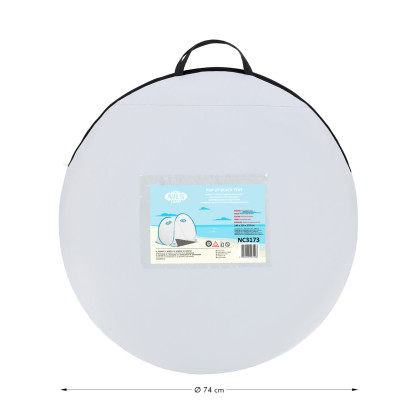 NC3173 SZARO-TURKUSOWY namiot plażowy samorozkładający podłoga nils camp
