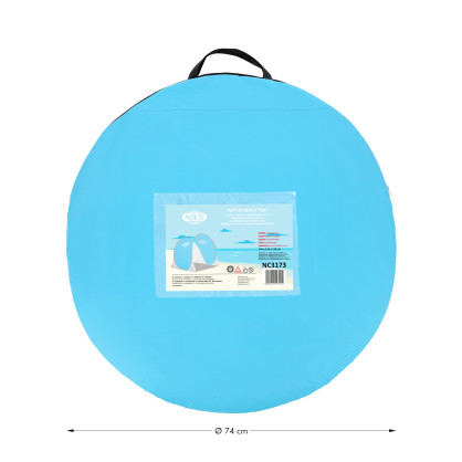 NC3173 NIEBIESKO-SZARY namiot plażowy samorozkładający podłoga nils camp