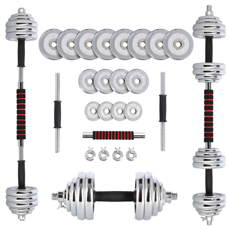 STC30 SZTANGIELKI-SZTANGA w walizce chrom 2x15KG HMS