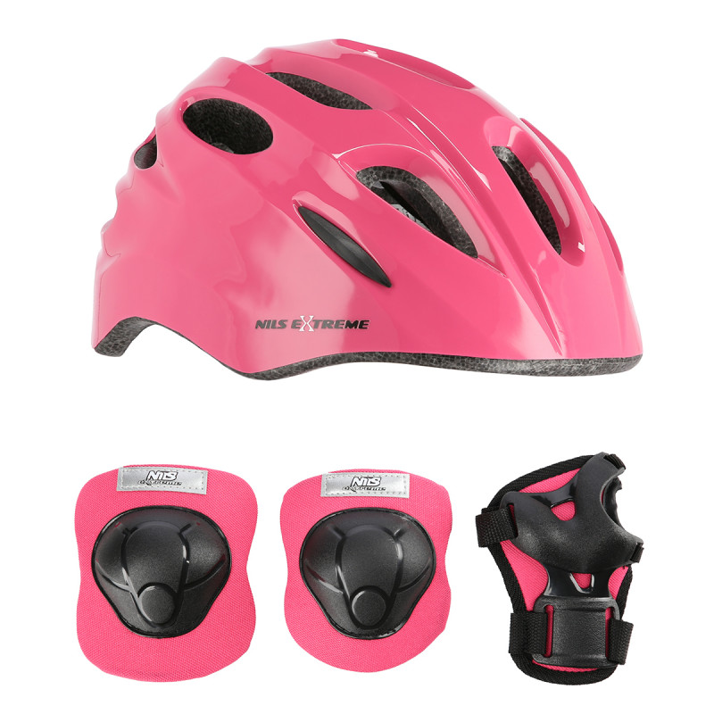 MTW01+H210 różowy rozm. s kask z ochraniaczami zestaw nils extreme MTW01+H210 różowy rozm. s kask z ochraniaczami zestaw nils extreme