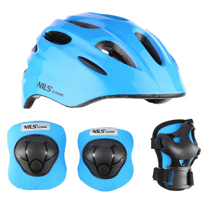 MTW01+H210 zestaw kask z ochraniaczami niebieski rozm. s nils extreme