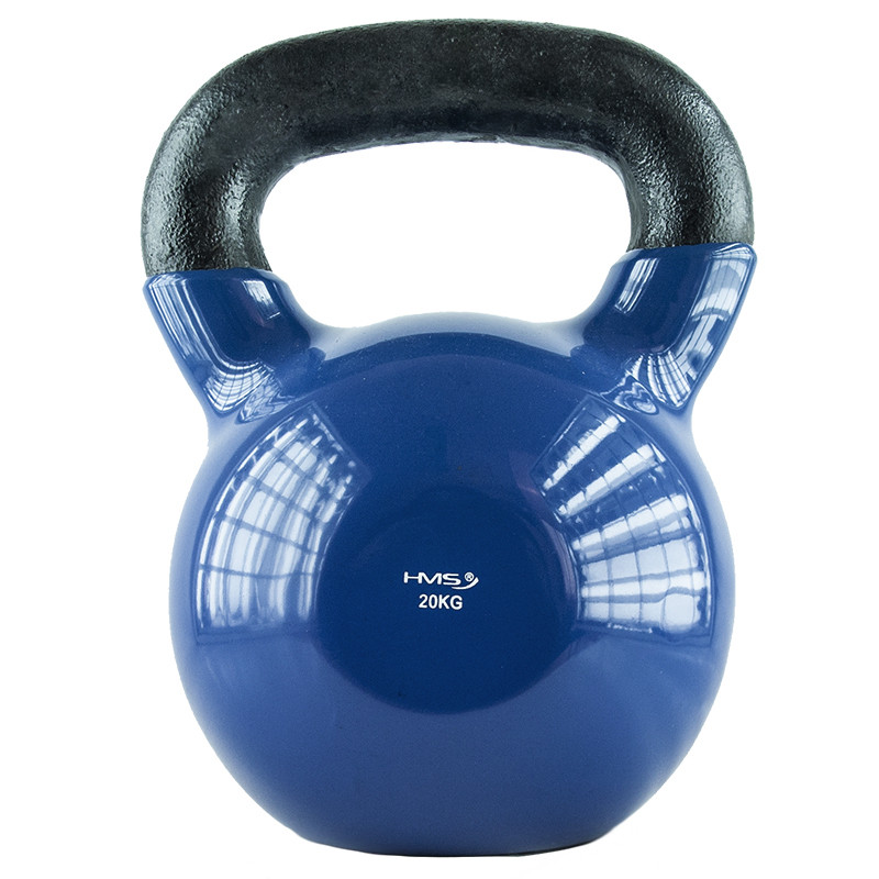 KNV20 blue kettlebell żeliwny pokryty winylem HMS KNV20 blue kettlebell żeliwny pokryty winylem HMS