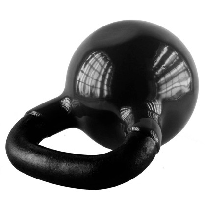 KNV20 black kettlebell żeliwny pokryty winylem HMS