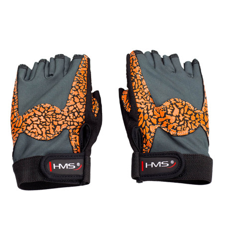 RST03 orange/gray rozm. s rękawice na siłownię HMS