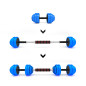 SGG30 bar hantle sztangielki sztanga gumowane 30KG HMS SGG30 bar hantle sztangielki sztanga gumowane 30KG HMS