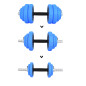 SGG30 bar hantle sztangielki sztanga gumowane 30KG HMS