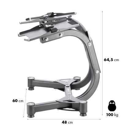 Zestaw STR10 PRO stojak + 2x SR80 hantle regulowane