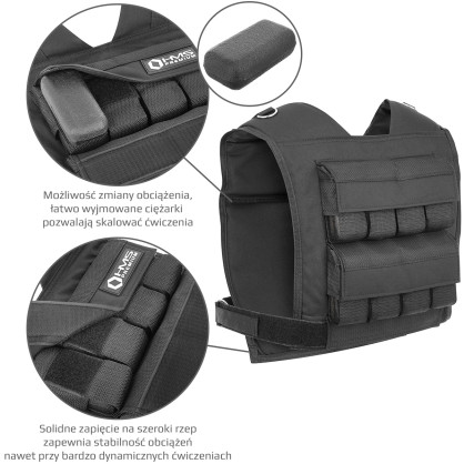 KTO16 kamizelka treningowa z obciążeniem 16 KG HMS premium