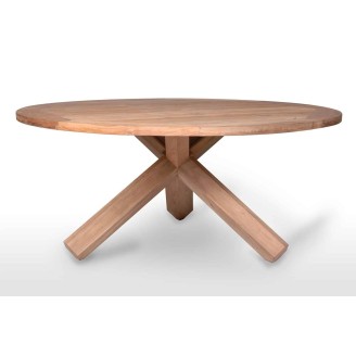 stół ogrodowy drewniany TEAK BORDEAUX ⌀170