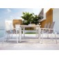 stół ogrodowy  aluminiowy TOLEDO biały rozkładany