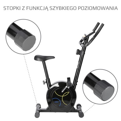 RM8740 black rower magnetyczny one fitness