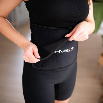 Zestaw hula hop magnetyczny pink HHM15 z licznikiem HMS + pas BR163 black plus size