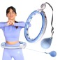 Zestaw hula hop magnetyczny blue HHM15 z licznikiem HMS + pas BR163 black plus size