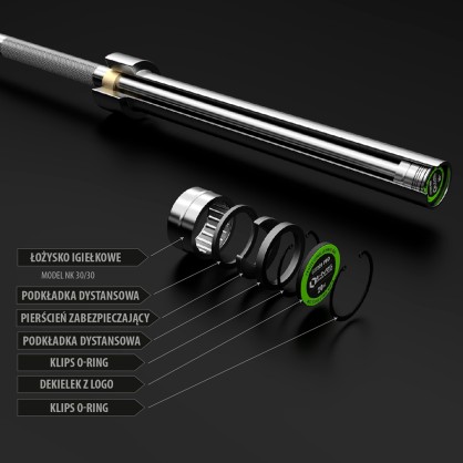 GOP220 PRO + ZG1000R zaciski lock gryf prosty olimpijski 20KG 2200MM HMS