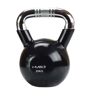 KTC20 black uchwyt chrom radełkowany kettlebell żeliwny HMS