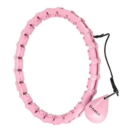 HHW02 hula hop light pink z wypustkami i obciążnikiem HMS