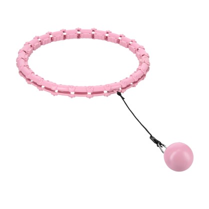 HHW02 hula hop light pink z wypustkami i obciążnikiem HMS