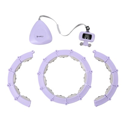 Zestaw hula hop magnetyczny violet HHM14 z licznikiem HMS + pas wyszczuplający BR163 black