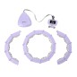 Zestaw hula hop magnetyczny violet HHM14 z licznikiem HMS + pas BR163 black plus size