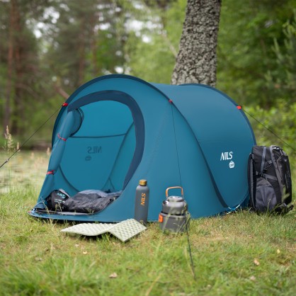 NC3743 namiot kempingowy samorozkładający niebieski nils camp