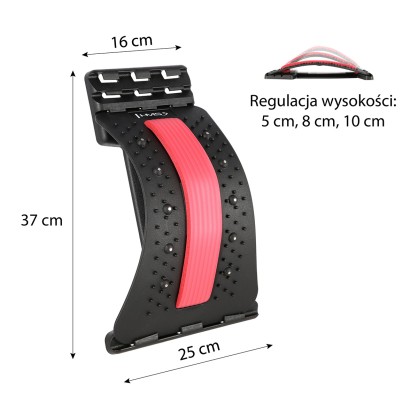 PRP02 red przyrząd do rozciągania pleców z magnesami HMS