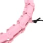 Zestaw hula hop HHW02 light pink z wypustkami i obciążnikiem HMS + pas BR163 black plus size