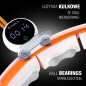 Zestaw hula hop magnetyczny white/orange HHM21 z licznikiem HMS + pas wyszczuplający BR1313