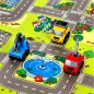 MD02 mata dziecięca puzzle cars 9 elementów 90x90CM nils fun