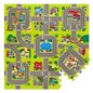 MD02 mata dziecięca puzzle cars 9 elementów 90x90CM nils fun